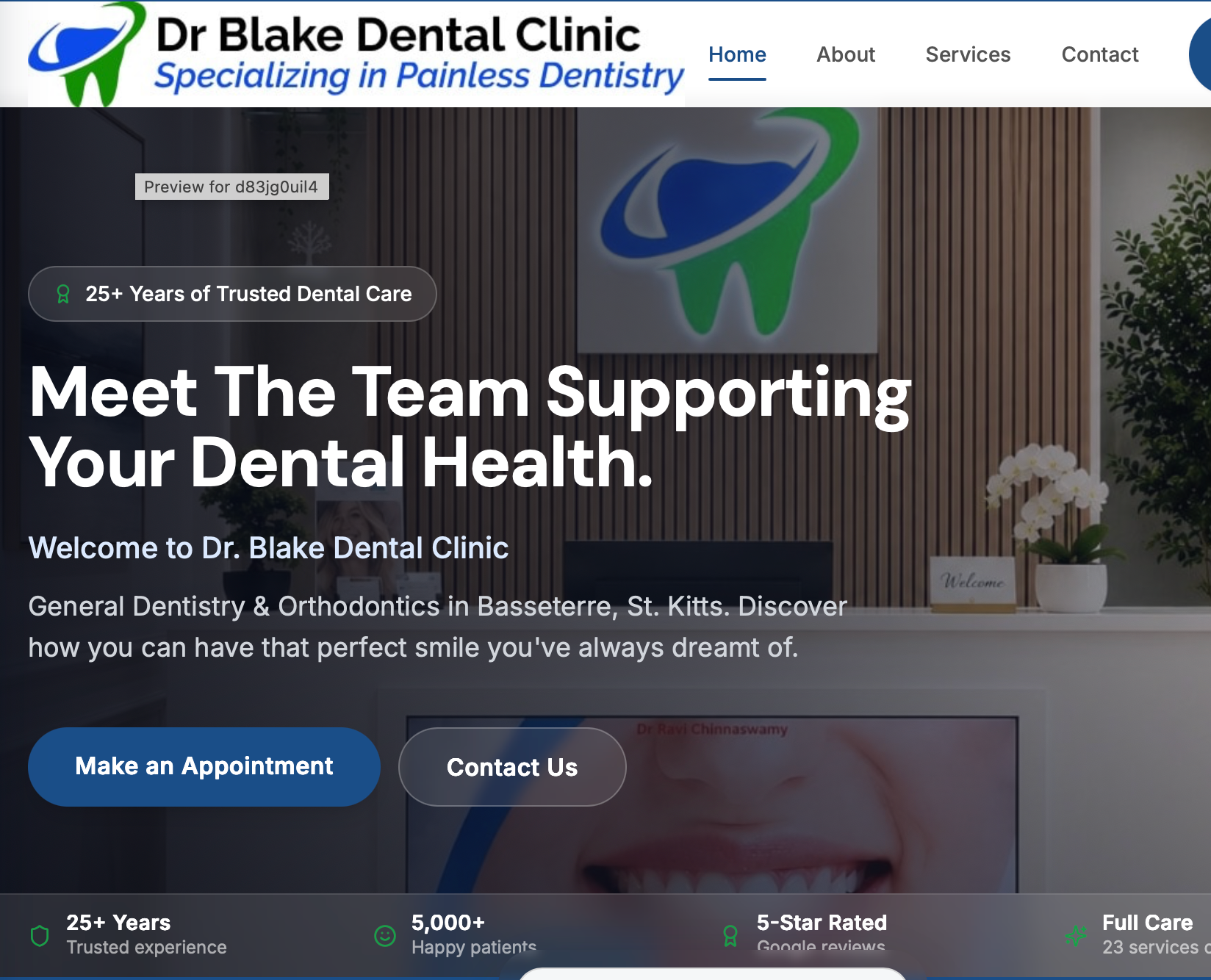 Blake Dental Clinic reception and waiting area
